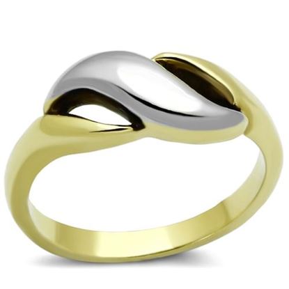 Picture of TK1089 - Stainless Steel Ring Two-Tone IP Gold (Ion Plating) Women No Stone No Stone