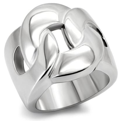 Picture of TK131 - Stainless Steel Ring High polished (no plating) Women No Stone No Stone