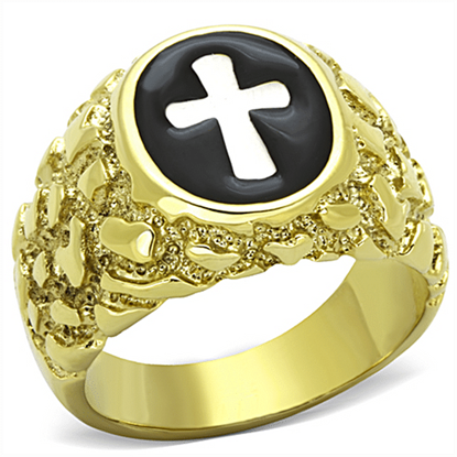 Picture of TK1358 - Stainless Steel Ring Two-Tone IP Gold (Ion Plating) Men No Stone No Stone