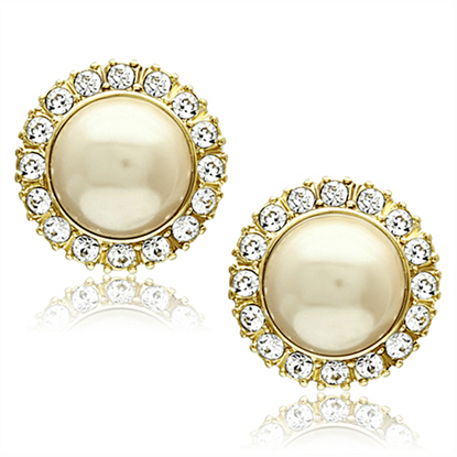 Picture of TK1381 - Stainless Steel Earrings IP Gold(Ion Plating) Women Synthetic Citrine Yellow