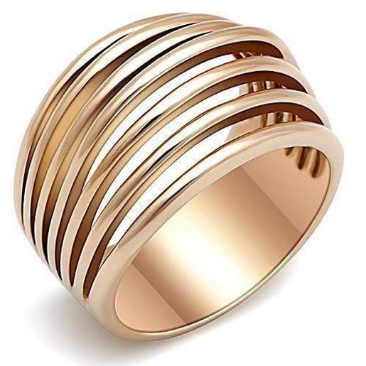 Picture of TK1414 - Stainless Steel Ring IP Rose Gold(Ion Plating) Women No Stone No Stone