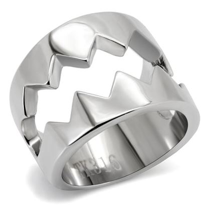 Picture of TK143 - Stainless Steel Ring High polished (no plating) Women No Stone No Stone