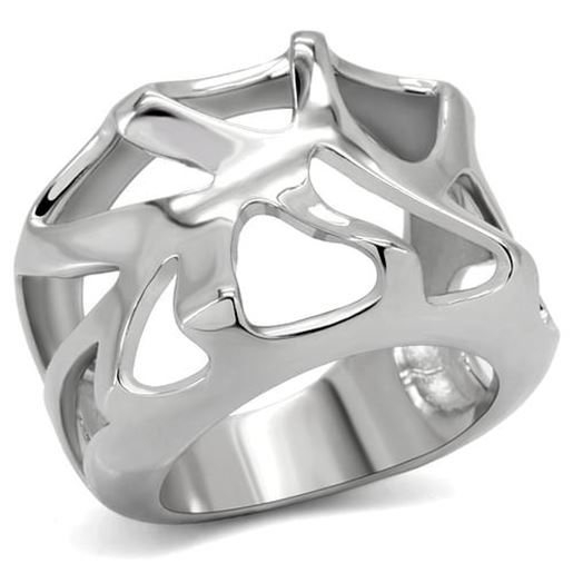 Picture of TK146 - Stainless Steel Ring High polished (no plating) Women No Stone No Stone