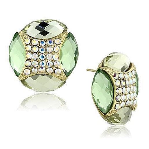 Picture of TK1468 - Stainless Steel Earrings IP Gold(Ion Plating) Women Synthetic Multi Color