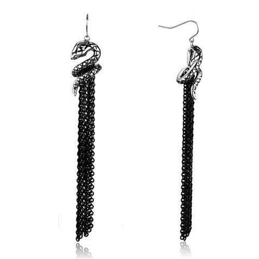 Picture of TK1479 - Stainless Steel Earrings Two-Tone IP Black Women No Stone No Stone