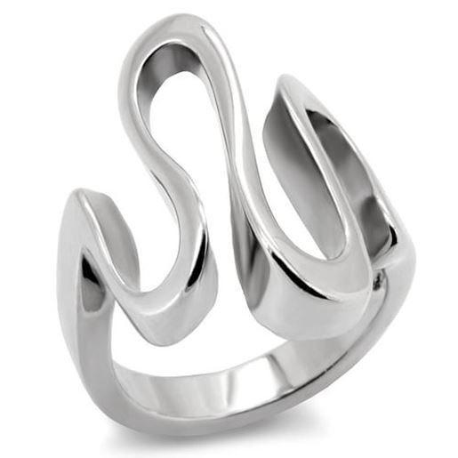 Picture of TK152 - Stainless Steel Ring High polished (no plating) Women No Stone No Stone