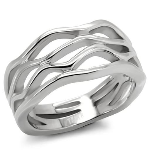 Picture of TK154 - Stainless Steel Ring High polished (no plating) Women No Stone No Stone