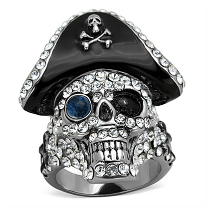 Picture of TK1659 - Stainless Steel Ring Two-Tone IP Black Women Synthetic Montana