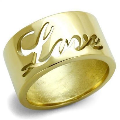 Picture of TK1878 - Stainless Steel Ring IP Gold(Ion Plating) Women No Stone No Stone