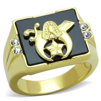 Picture of TK1890 - Stainless Steel Ring IP Gold(Ion Plating) Men Synthetic Jet