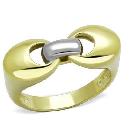 Picture of TK1915 - Stainless Steel Ring Two-Tone IP Gold (Ion Plating) Women No Stone No Stone