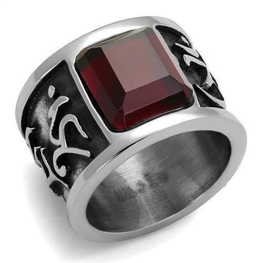 Picture of TK1964 - Stainless Steel Ring High polished (no plating) Men Synthetic Siam