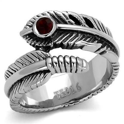 Picture of TK1967 - Stainless Steel Ring High polished (no plating) Men Top Grade Crystal Siam