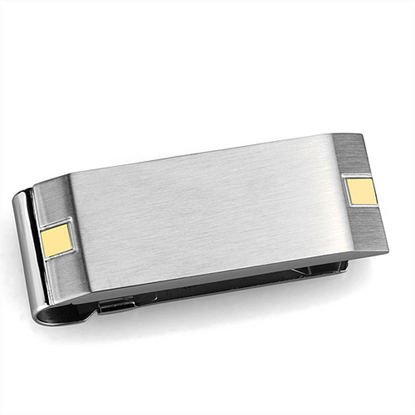 Picture of TK2069 - Stainless Steel Money clip Two-Tone IP Gold (Ion Plating) Men No Stone No Stone