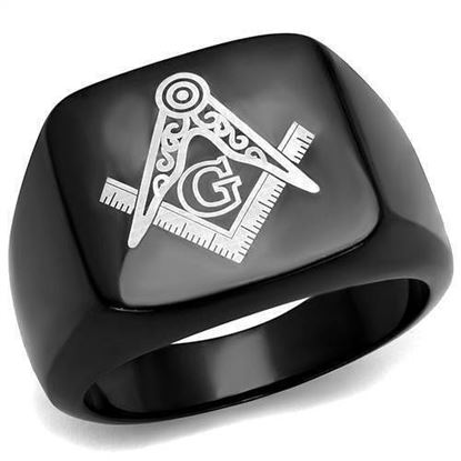 Picture of TK2227 - Stainless Steel Ring IP Black(Ion Plating) Men No Stone No Stone