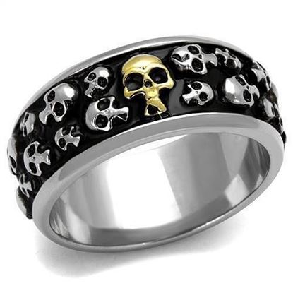 Picture of TK2235 - Stainless Steel Ring Two-Tone IP Gold (Ion Plating) Men No Stone No Stone