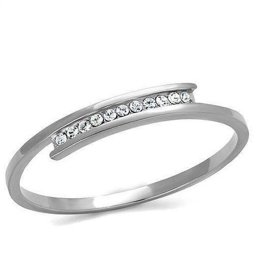 Picture of TK2248 - Stainless Steel Bangle High polished (no plating) Women Top Grade Crystal Clear