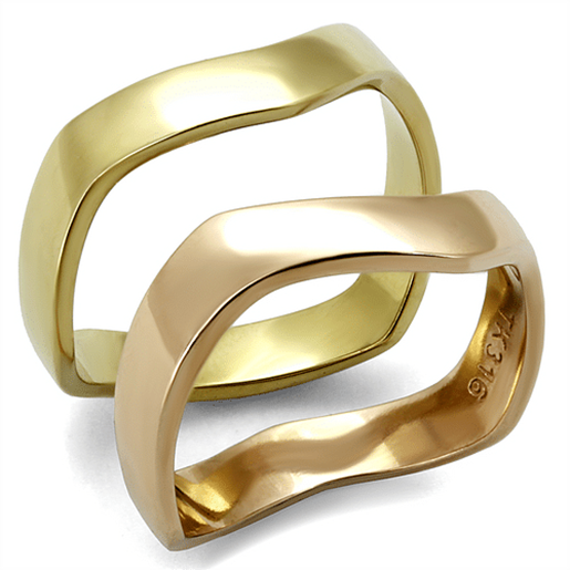 Picture of TK2265 - Stainless Steel Ring IP Gold & IP Rose Gold (Ion Plating) Women No Stone No Stone