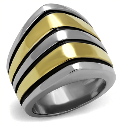 Picture of TK2367 - Stainless Steel Ring Two-Tone IP Gold (Ion Plating) Women Epoxy Jet