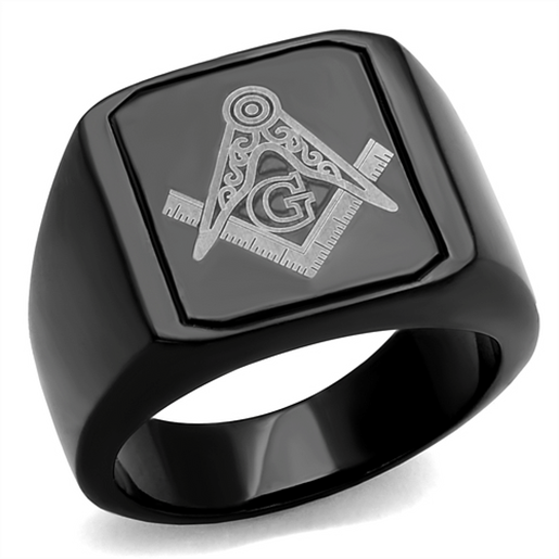 Picture of TK2371 - Stainless Steel Ring IP Black(Ion Plating) Men No Stone No Stone