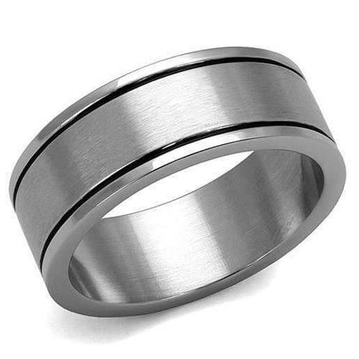 Picture of TK2389 - Stainless Steel Ring High polished (no plating) Men Epoxy Jet