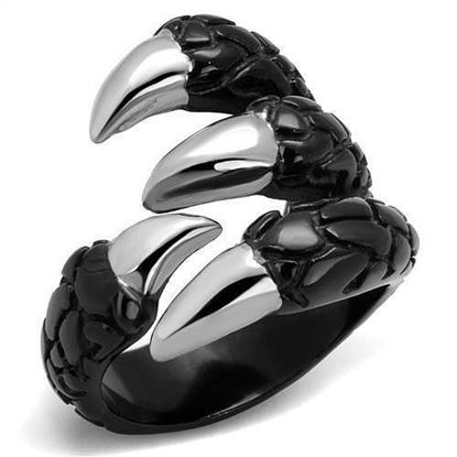 Picture of TK2510 - Stainless Steel Ring Two-Tone IP Black (Ion Plating) Unisex No Stone No Stone