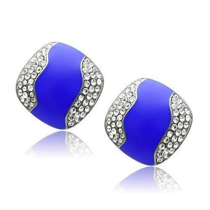 Picture of TK278 - Stainless Steel Earrings High polished (no plating) Women Top Grade Crystal Clear