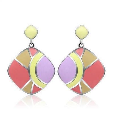 Picture of TK279 - Stainless Steel Earrings High polished (no plating) Women Epoxy No Stone