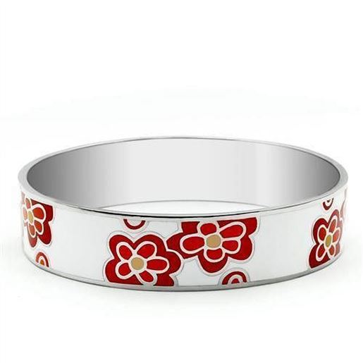 Picture of TK288 - Stainless Steel Bangle High polished (no plating) Women Epoxy No Stone