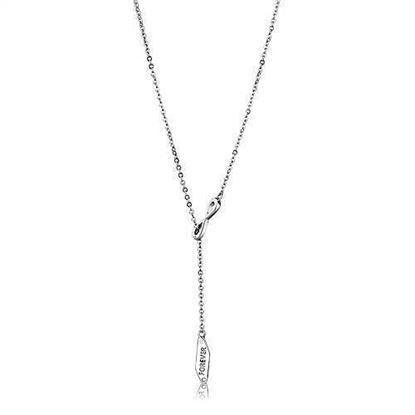 Picture of TK2894 - Stainless Steel Necklace High polished (no plating) Women Top Grade Crystal Clear