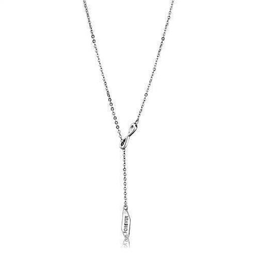 Picture of TK2894 - Stainless Steel Necklace High polished (no plating) Women Top Grade Crystal Clear