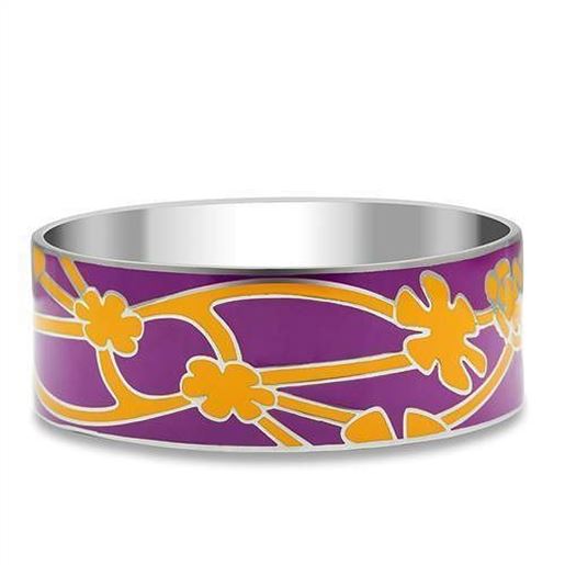 Picture of TK290 - Stainless Steel Bangle High polished (no plating) Women Epoxy No Stone