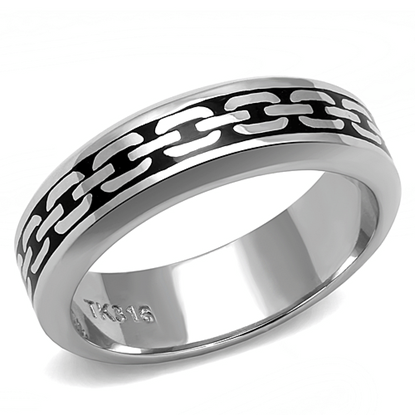 Picture of TK3061 - Stainless Steel Ring High polished (no plating) Women Epoxy Jet