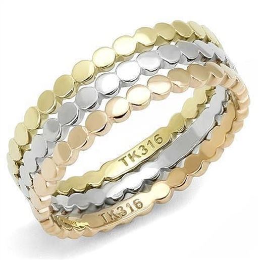 Picture of TK3180 - Stainless Steel Ring IP Gold & IP Rose Gold (Ion Plating) Women No Stone No Stone