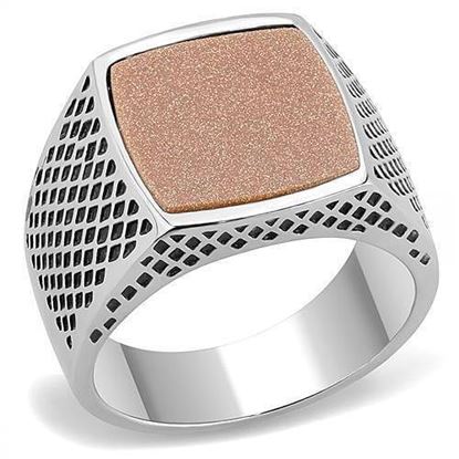 Picture of TK3228 - Stainless Steel Ring High polished (no plating) Men Semi-Precious Siam