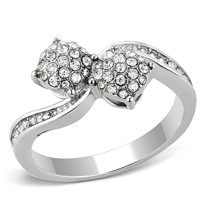 Picture of TK3255 - Stainless Steel Ring High polished (no plating) Women Top Grade Crystal Clear