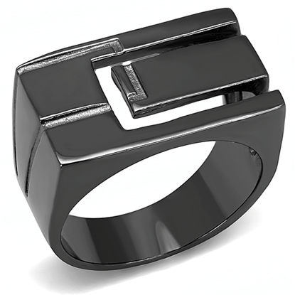 Picture of TK3272 - Stainless Steel Ring IP Light Black  (IP Gun) Men No Stone No Stone