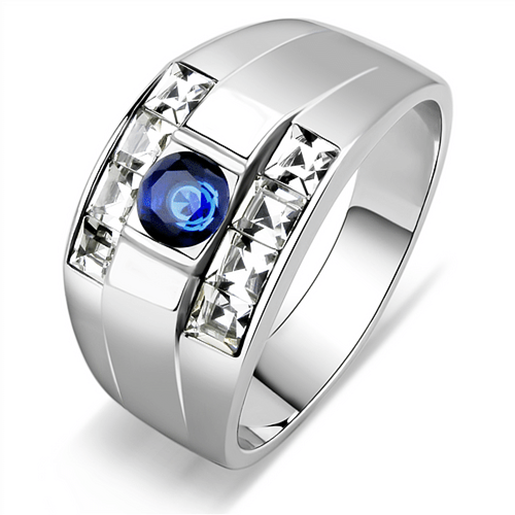 Picture of TK3463 - Stainless Steel Ring High polished (no plating) Men Synthetic Montana