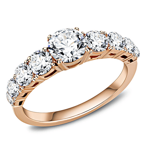 Picture of TK3516 - Stainless Steel Ring IP Rose Gold(Ion Plating) Women AAA Grade CZ Clear