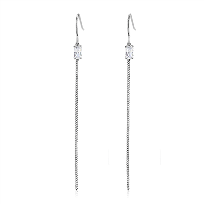 Picture of TK3599 - Stainless Steel Earrings High polished (no plating) Women AAA Grade CZ Clear