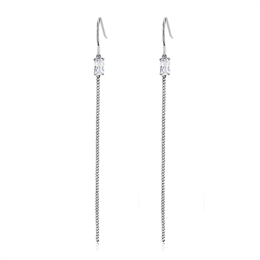 Picture of TK3599 - Stainless Steel Earrings High polished (no plating) Women AAA Grade CZ Clear