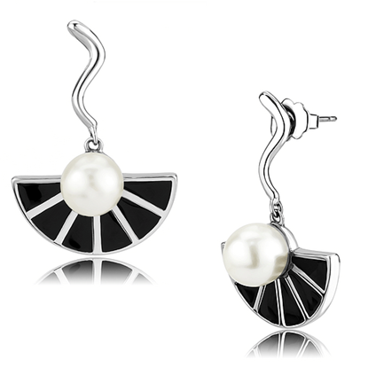 Picture of TK3612 - Stainless Steel Earrings No Plating Women Synthetic White