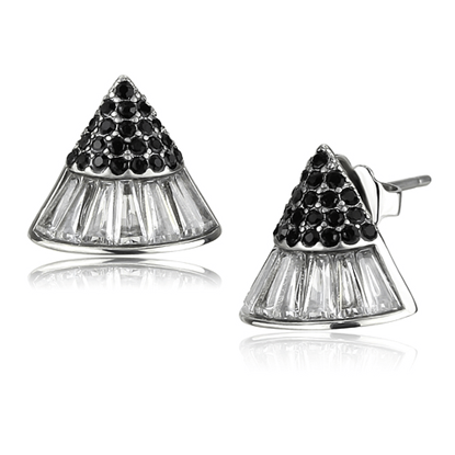 Picture of TK3613 - Stainless Steel Earrings No Plating Women AAA Grade CZ Clear