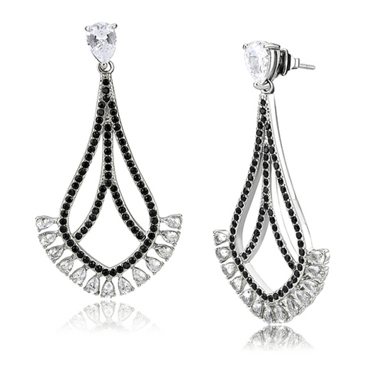 Picture of TK3664 - Stainless Steel Earrings High polished (no plating) Women AAA Grade CZ Clear