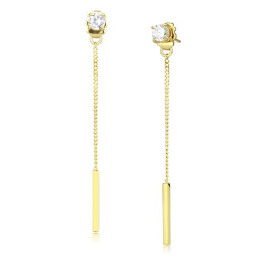 Picture of TK3681 - Stainless Steel Earrings IP Gold(Ion Plating) Women AAA Grade CZ Clear