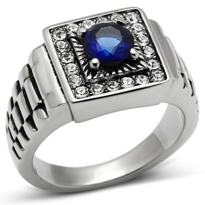 Picture of TK370 - Stainless Steel Ring High polished (no plating) Men Synthetic Montana