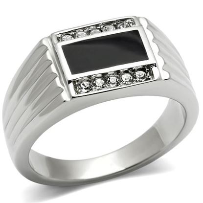 Foto de TK386 - Stainless Steel Ring High polished (no plating) Men Top Grade Crystal Clear