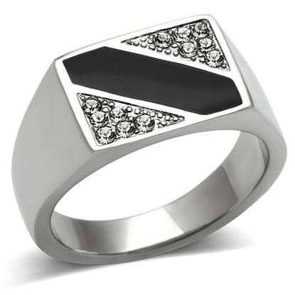 Foto de TK387 - Stainless Steel Ring High polished (no plating) Men Top Grade Crystal Clear