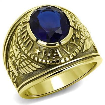 Picture of TK414707G - Stainless Steel Ring IP Gold(Ion Plating) Men Synthetic Montana