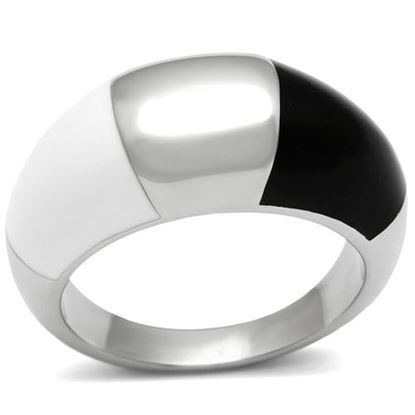 Picture of TK515 - Stainless Steel Ring High polished (no plating) Women Epoxy Multi Color